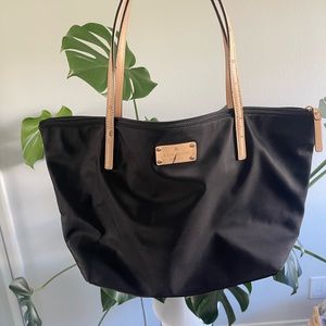 ✨ SALE ✨ Kate Spade Kennedy Park Black and Pink Nylon Tote and Leather Bag